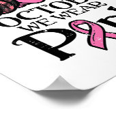 Oktober Draag roze leopard Breast Cancer Awarene Poster (Hoek)