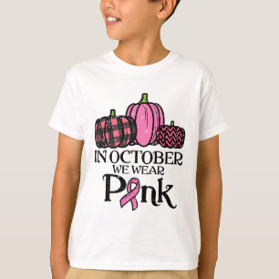Oktober Draag roze leopard Breast Cancer Awarene T-shirt