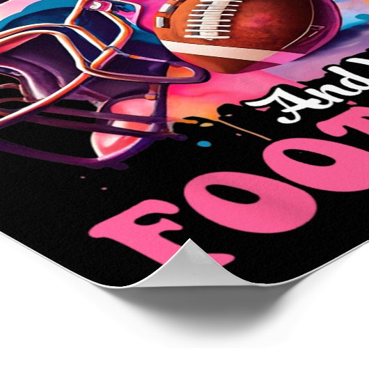 Oktober Draag we roze en kijken naar Football bors Poster (Hoek)