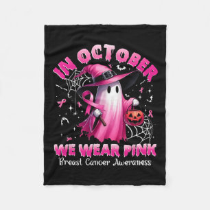 Oktober dragen we Roze Geest Heks Borstkanker Awa Fleece Deken