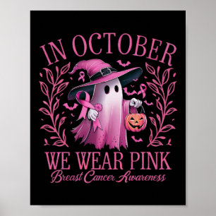 Oktober dragen we roze tegen borstkanker bewustzij poster