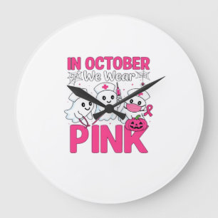 Oktober dragen we roze verpleegster borstkanker be grote klok