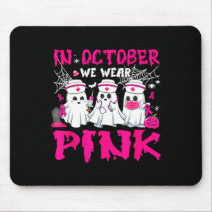 Oktober dragen we Roze Verpleegster Geest Hallowee Muismat