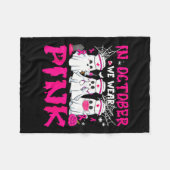Oktober dragen we Roze Verpleegster Spook Hallowee Fleece Deken (Voorkant (Horizontaal))