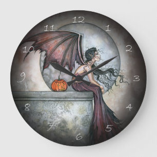 Oktober Dreams Gothic Fantasy Halloween Art Grote Klok