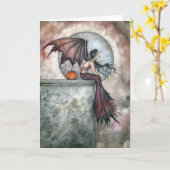 Oktober Droom Vampire Gotische Sprookjes Kaart (Gele Bloem)