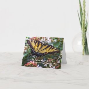 Oktober Eastern Tiger Swallowtail Birthday Card Kaart