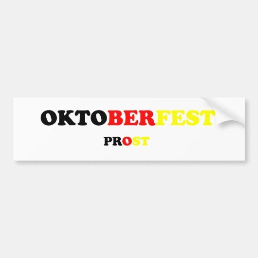 Oktober Fest Prost Bumpersticker (Voorkant)