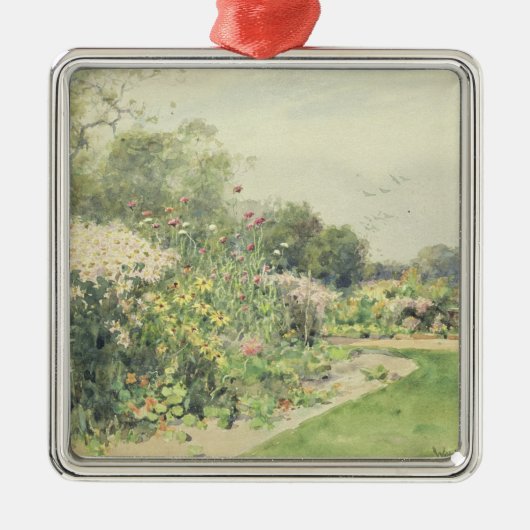 Oktober Flowers Metalen Ornament (Voorkant)
