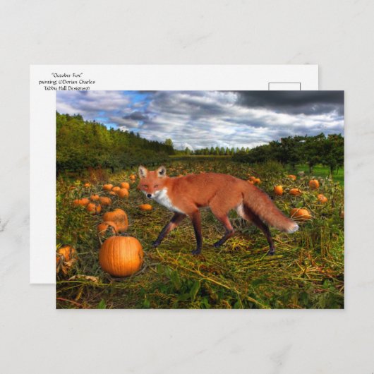 "Oktober Fox" Briefkaart (Voorkant / Achterkant)