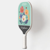 Oktober Geboorte Bloem Aangepaste Naam Pickleball Paddle (Links)