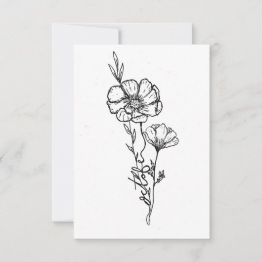 Oktober geboorte bloem verjaardagskaart, Cosmo Notitiekaartje (Voorkant)