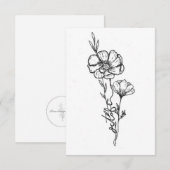 Oktober geboorte bloem verjaardagskaart, Cosmo Notitiekaartje (Voorkant / Achterkant)