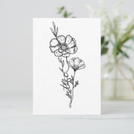 Oktober geboorte bloem verjaardagskaart, Cosmo Notitiekaartje