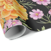 Oktober Geboorte Maand Bloemen Marigold Cosmos Cadeaupapier (Rol Hoek)