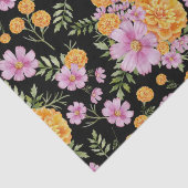 Oktober Geboorte Maand Bloemen Marigold Cosmos Tissuepapier (Detail)