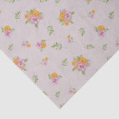 Oktober Geboorte Maand Bloemen Marigold Cosmos Tissuepapier (Detail)