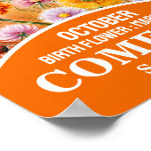 Oktober Geboortemaand Bloem Christelijke Wall Art Poster (Hoek)