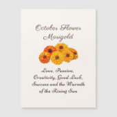 Oktober Geboortemaand Bloem Marigold Elegant (Voorkant)