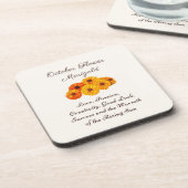 Oktober Geboortemaand Bloem Marigold Elegant Bier Onderzetter (Linkerzijde)