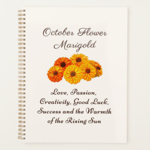 Oktober Geboortemaand Bloem Marigold Elegant Planner