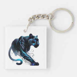 Oktober Geboortemaand Spirit Animal Panther Sleutelhanger
