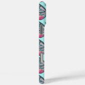 Oktober Glasvleugel Blauwgroen Vlinderpatroon Case-Mate iPhone Case (Achterkant / Rechts)