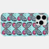 Oktober Glasvleugel Blauwgroen Vlinderpatroon Case-Mate iPhone Case (Achterkant (horizontaal))