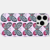 Oktober Glasvleugel Roze Vlinderpatroon Case-Mate iPhone Case (Achterkant (horizontaal))