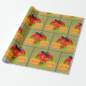 Oktober Halloween Bruidsfeest Inpakpapier (Uitgerold)