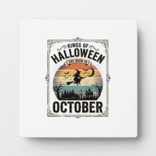 Oktober Halloween Verjaardag Vintage Heks Shirt De Fotoplaat