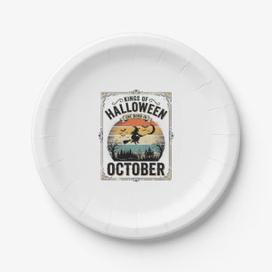 Oktober Halloween Verjaardag Vintage Heks Shirt De Papieren Bordje