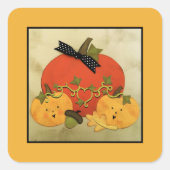 Oktober Halloween Vrijgezellenfeest Vierkante Sticker (Voorkant)
