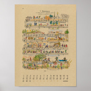 Oktober Happy Notes Calendar 2022 Poster