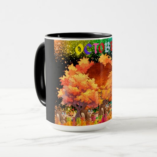 Oktober Herfst Koffie Mok (Voorkant links)