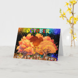 Oktober Herfst Wenskaart Kaart