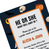 Oktober Hij of Zij Halloween geslachtsonthulling Kaart