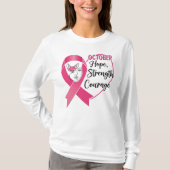 Oktober Hoop Kracht Moed – Pink Ribbon Award T-shirt (Voorkant)