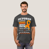 Oktober is ADHD Bewustmaands Nationaal Sinaasappel T-shirt (Voorkant volledig)