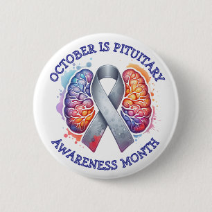 Oktober is de maand van de hypofyse bewustzijn ronde button 5,7 cm