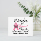 Oktober is de Maand van het Bewustzijn van de Kank Briefkaart (Staand voorkant)