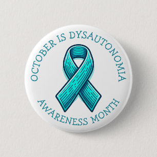 Oktober is de maand van het Dysautonomia bewustzij Ronde Button 5,7 Cm