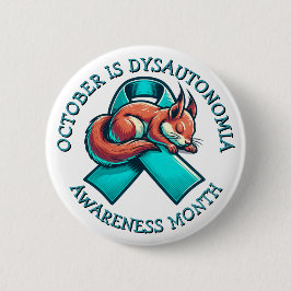 Oktober is de maand van het Dysautonomia bewustzij Ronde Button 5,7 Cm