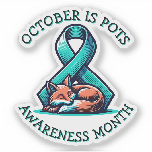 Oktober is de maand van POTS bewustzijn Sticker (Voorkant)