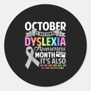 Oktober is de nationale maand van het bewustzijn v ronde sticker