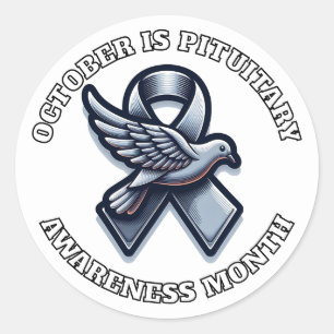 Oktober is Hypofyse-bewustzijnsmaand Ronde Sticker