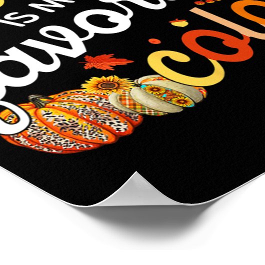 Oktober is mijn favoriete kleuromslag in de herfst poster (Hoek)