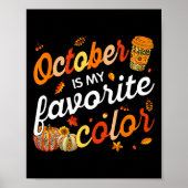 Oktober is mijn favoriete kleuromslag in de herfst poster (Voorkant)