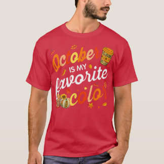Oktober is mijn favoriete kleuromslag in de herfst t-shirt