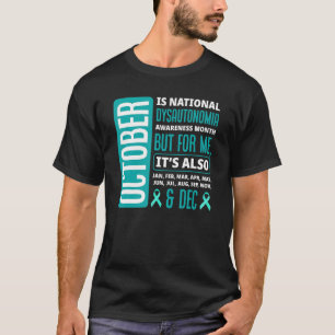 Oktober is nationaal dyautonomie potsyndroom Awar T-shirt